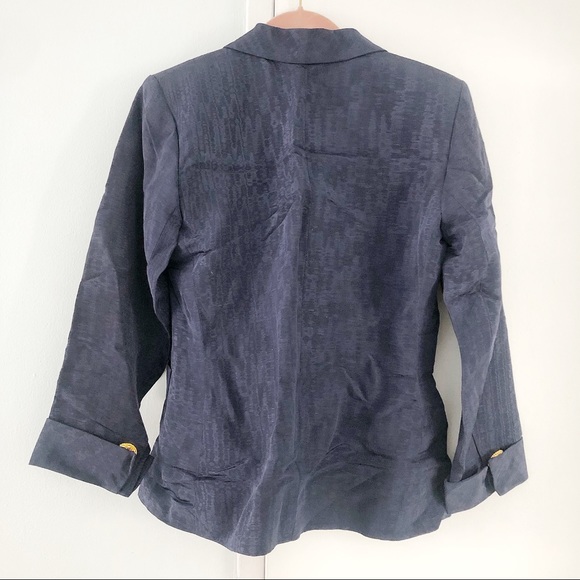 YVES SAINT LAURENT Vintage Navy Skirt Suit 40 - Picture 5 of 8